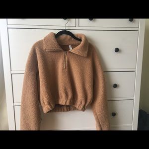 Furry cropped crew neck!!